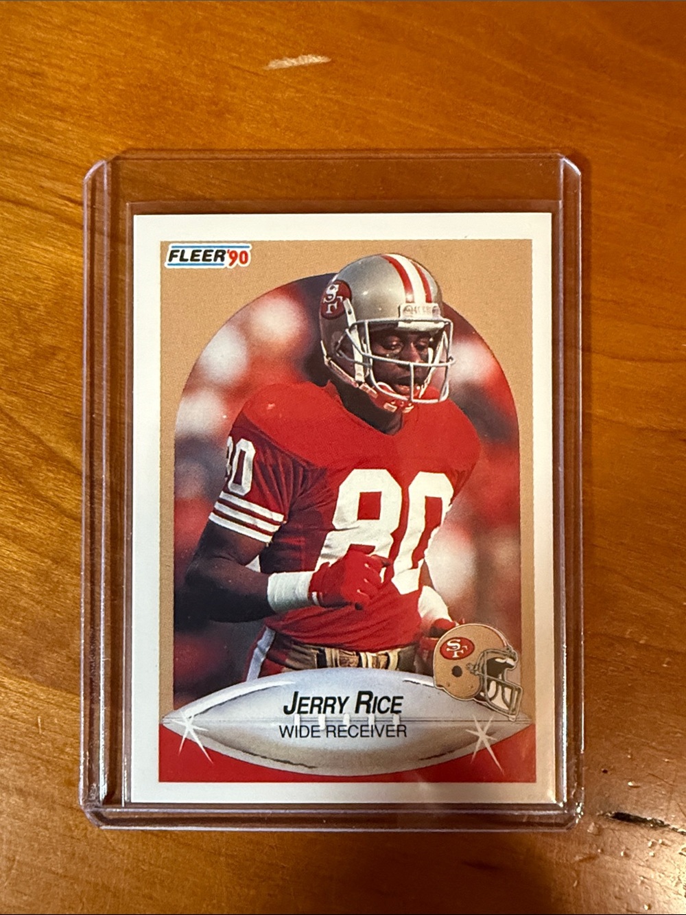 NFL Jerry Rice Red and Gold Trading Card
